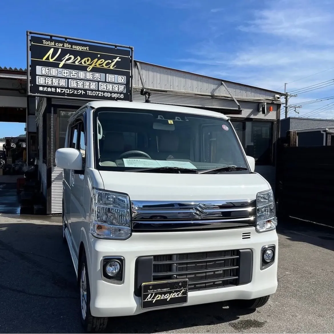 エブリィ　スズキ　人気車　鈑金　塗装　交換　事故　修理　取付　点検　整備　車検　河内長野　富田林　狭山　南大阪　自社整備工場　Nプロジェクト