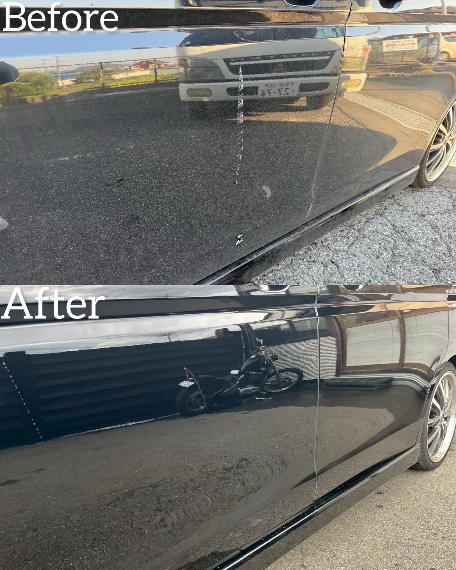 ステップワゴン　フロントドア　事故　交換　修理　点検　整備　凹み　ガリ傷　鈑金塗装　河内長野　狭山　富田林　自社整備工場　Nプロジェクト