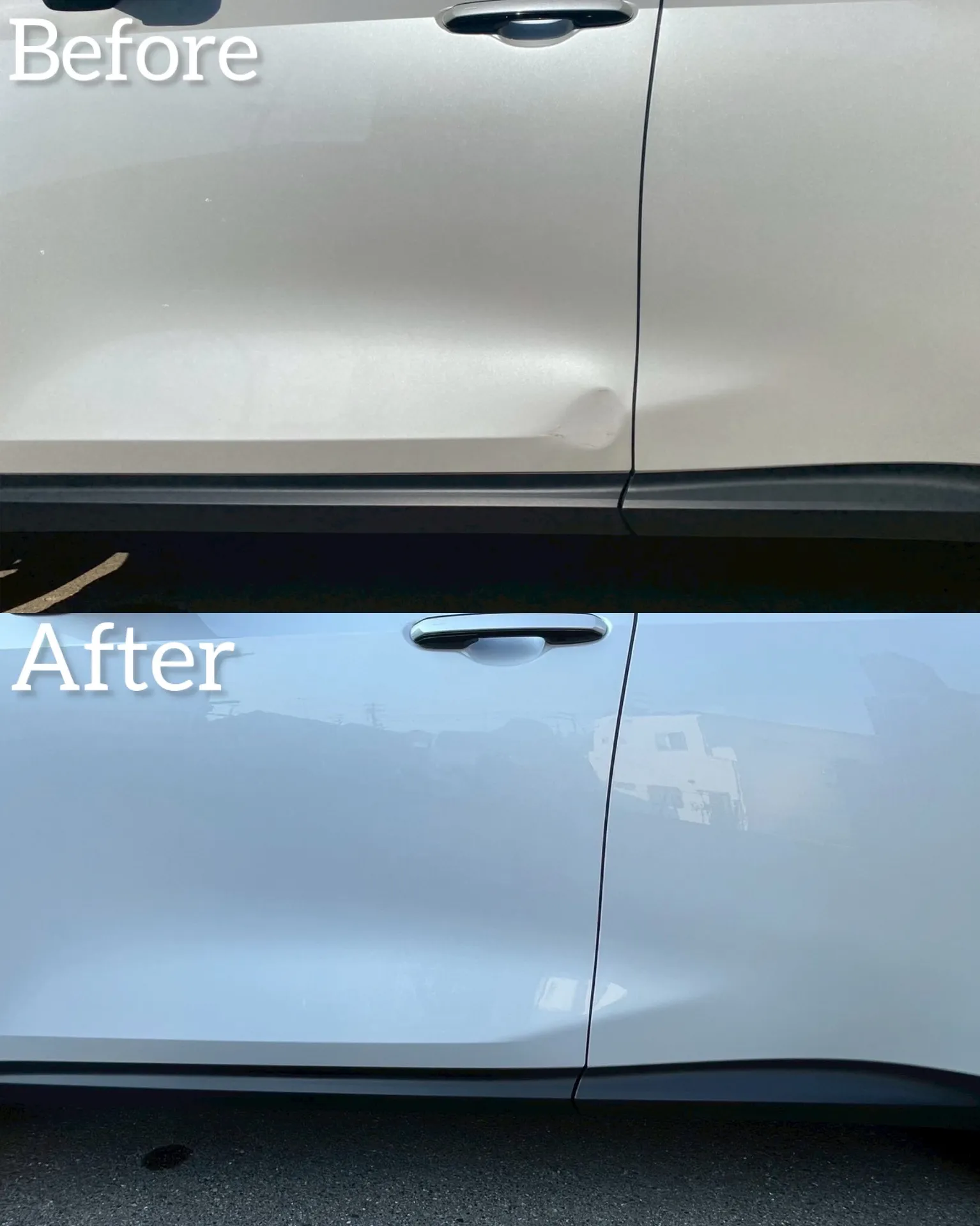 レクサス　NX350h  フロントドア　凹み　交換　修理　鈑金塗装　磨き　取付　保険　河内長野　狭山　富田林　南大阪　自社整備工場　Nプロジェクト