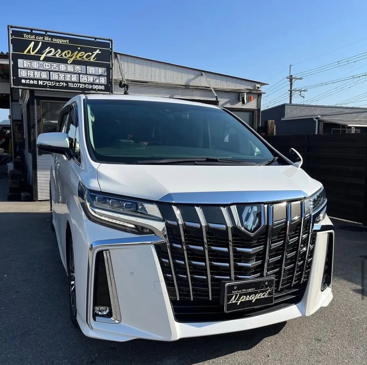 アルファード　TOYOTA   人気車　鈑金塗装　磨き　事故　修理　交換　保険　河内長野　富田林　狭山　南大阪　自社整備工場　Nプロジェクト　