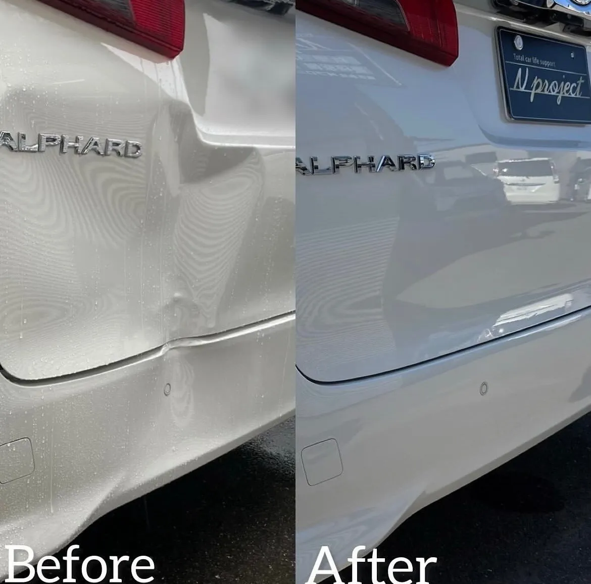 アルファード　TOYOTA   人気車　鈑金塗装　磨き　事故　修理　交換　保険　河内長野　富田林　狭山　南大阪　自社整備工場　Nプロジェクト　