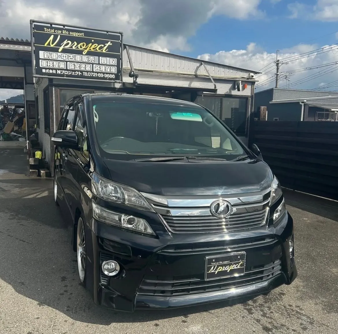 ヴェルファイア　TOYOTA   スライドドア　ガリ傷　凹み　事故　修理　交換　取付　点検　鈑金塗装　河内長野　狭山　富田林　自社整備工場　Nプロジェクト