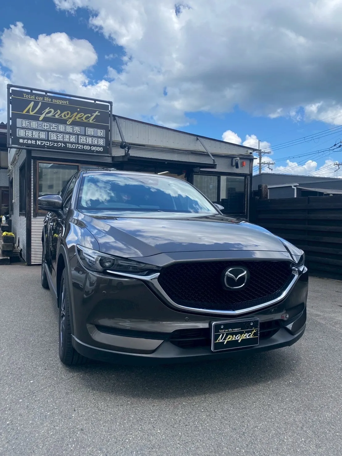 CX-5  リヤドア　修理　事故　交換　鈑金塗装　磨き　一般整備　点検　河内長野　狭山　富田林　自社整備工場　Nプロジェクト