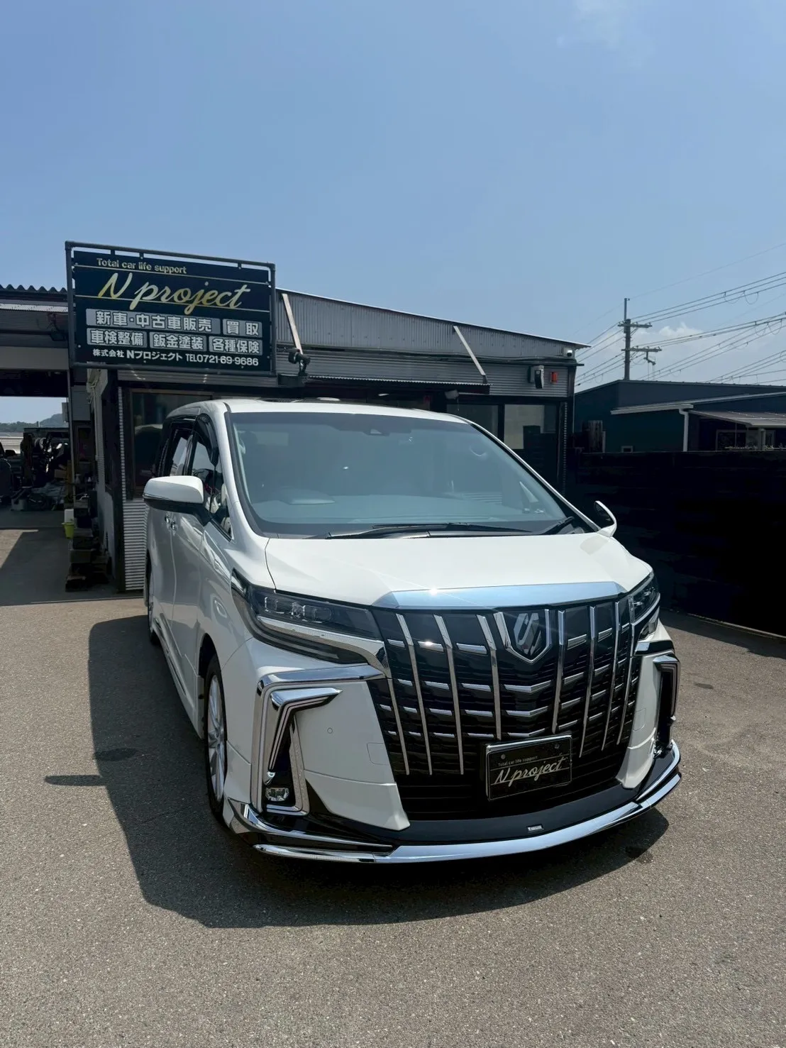 アルファード　TOYOTA   人気車　鈑金塗装　磨き　事故　修理　交換　保険　河内長野　富田林　狭山　南大阪　自社整備工場　Nプロジェクト　