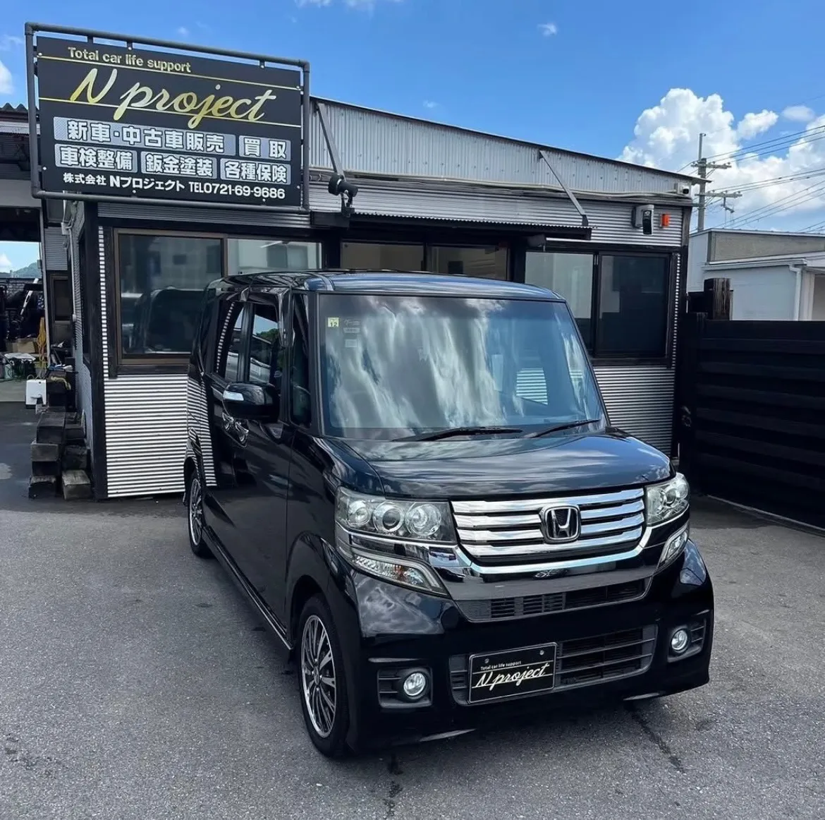 NBOX  ホンダ　人気車　事故　修理　保険　整備　交換　取付　河内長野　狭山　富田林　南大阪　自社整備工場　Nプロジェクト