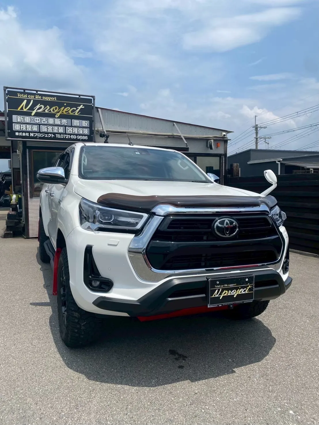 ハイラックス　TOYOTA     事故　交換　修理　鈑金塗装　保険　交換　河内長野　狭山　富田林　南大阪　自社整備工場　Nプロジェクト