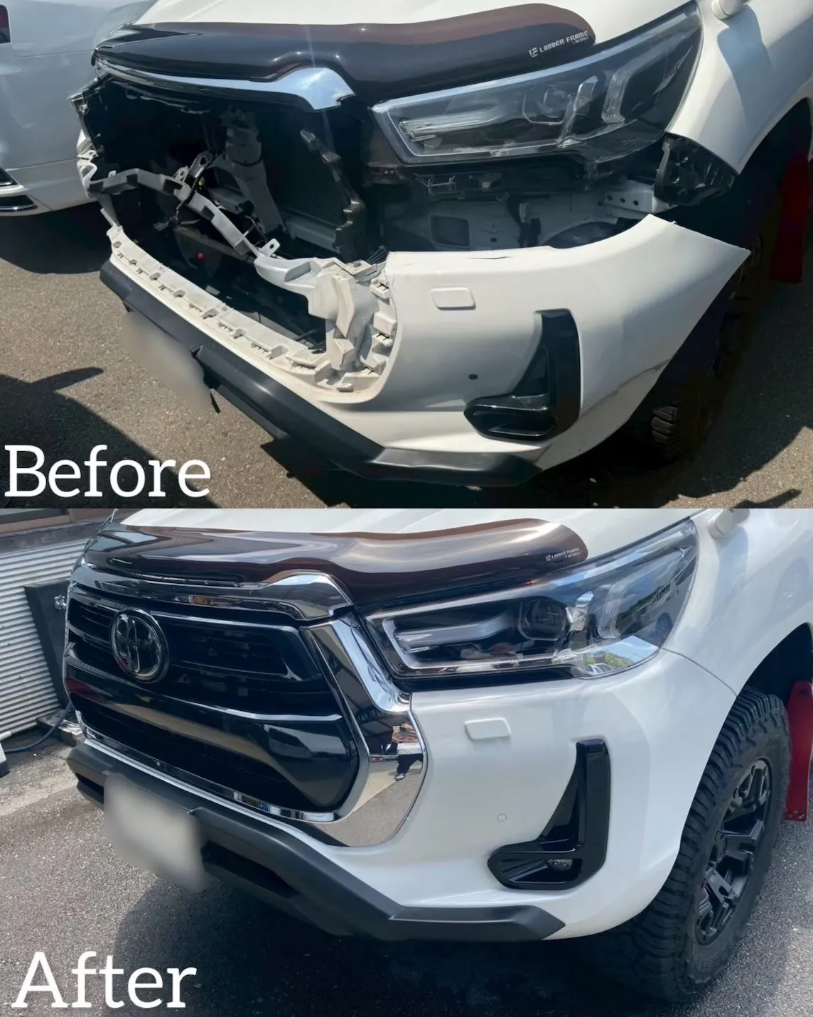 ハイラックス　TOYOTA     事故　交換　修理　鈑金塗装　保険　交換　河内長野　狭山　富田林　南大阪　自社整備工場　Nプロジェクト