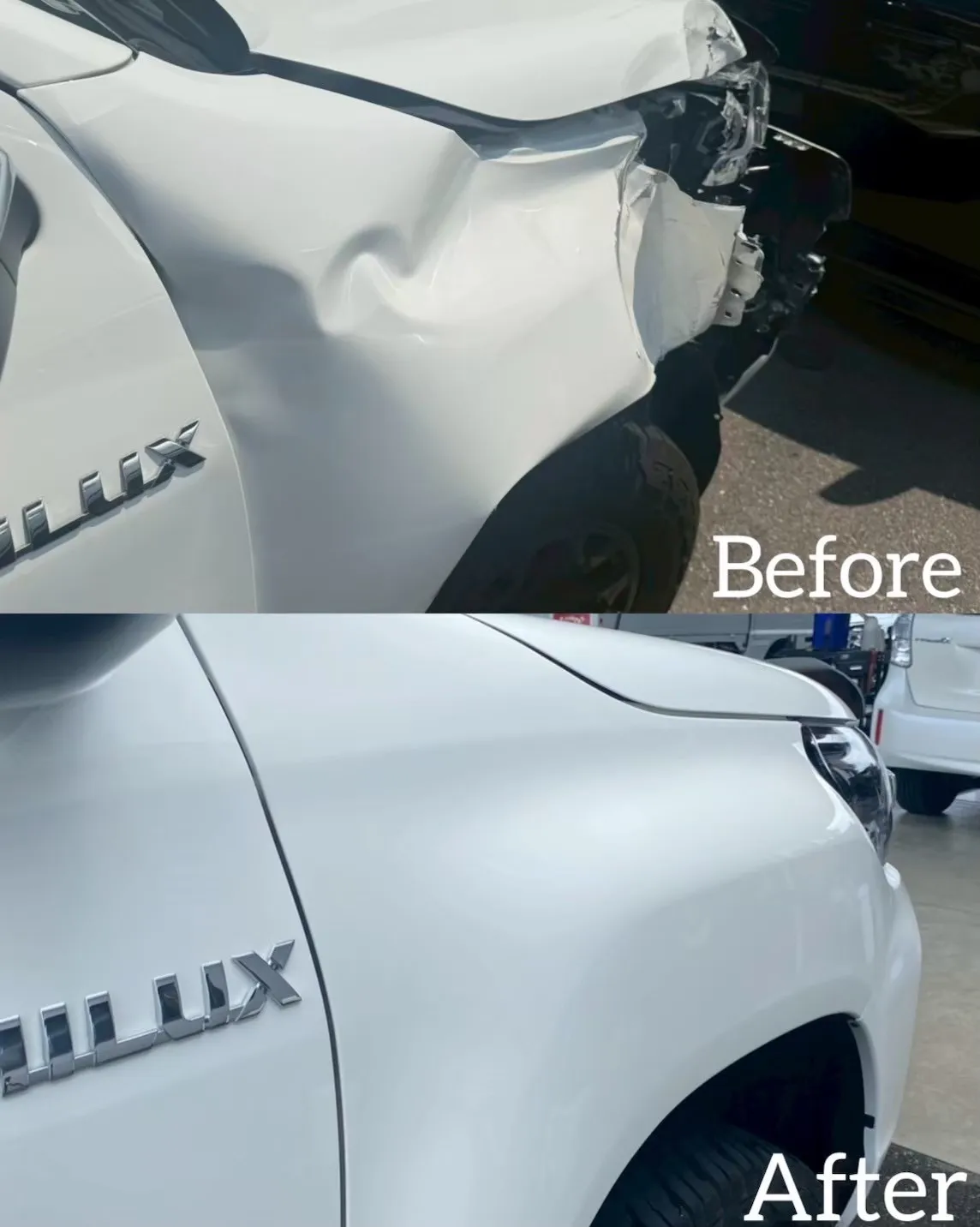 ハイラックス　TOYOTA     事故　交換　修理　鈑金塗装　保険　交換　河内長野　狭山　富田林　南大阪　自社整備工場　Nプロジェクト