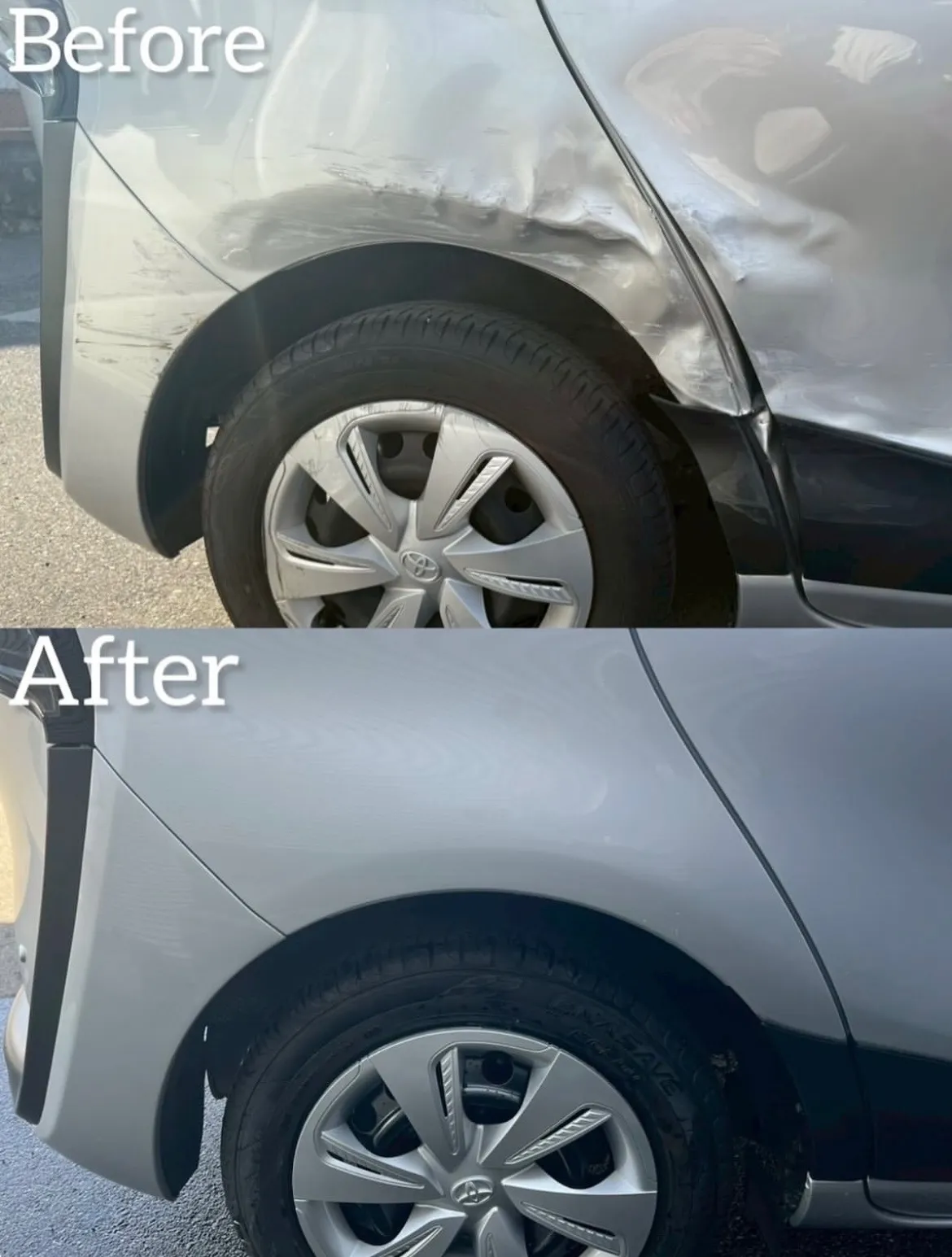 シエンタ　トヨタ　凹み　ガリ傷　事故　修理　交換　点検　取付　保険　鈑金塗装　河内長野　富田林　狭山　南大阪　自社整備工場　N