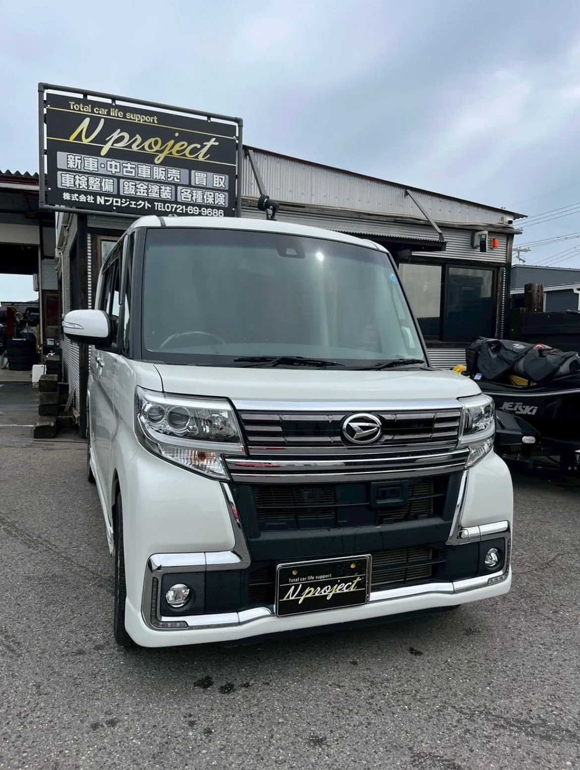 タント　ダイハツ　鈑金塗装　修理　交換　整備　点検　河内長野　狭山　富田林　南大阪　自社整備工場　Nプロジェクト