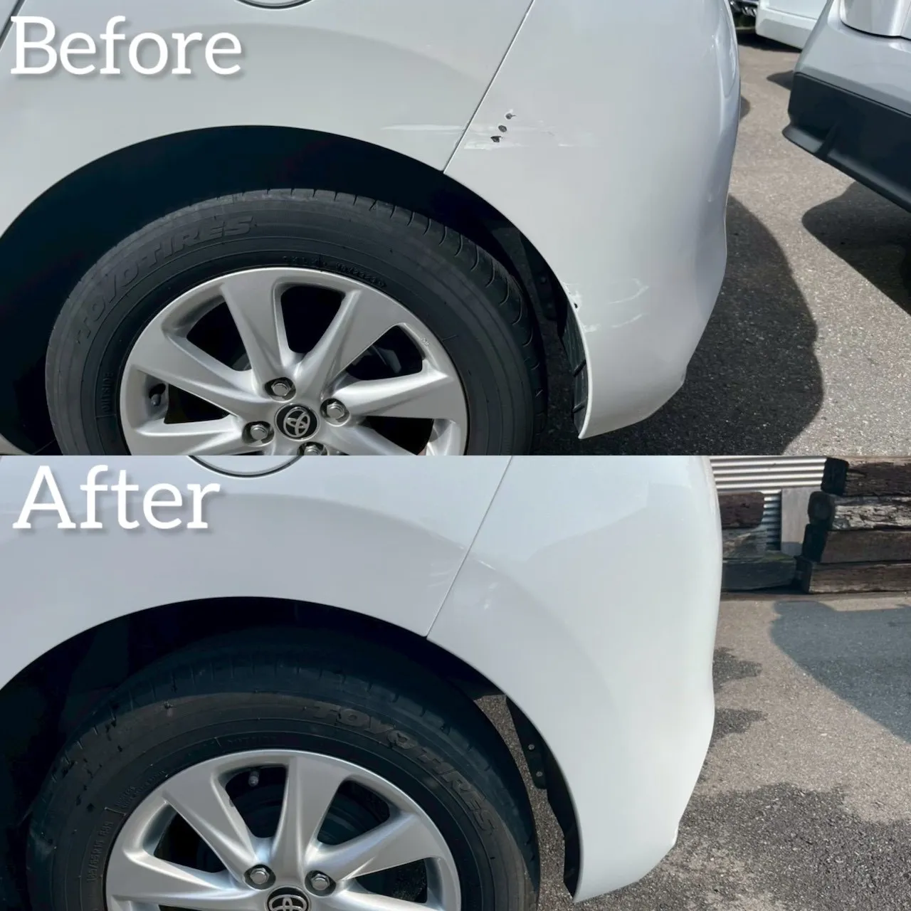 アクア　TOYOTA  鈑金　塗装　事故　修理　交換　凹み　ガリ傷　保険　河内長野　富田林　狭山　南大阪　自社整備工場　Nプロジェクト