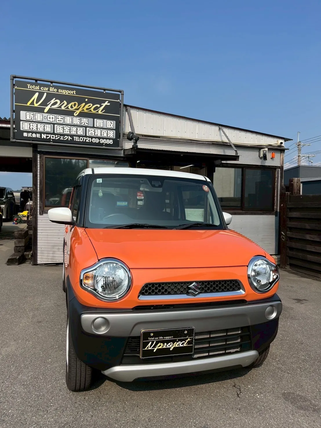 ハスラー　スズキ　事故　交換　修理　鈑金塗装　取付　磨き　保険　河内長野　狭山　富田林　南大阪　自社整備工場　Nプロジェクト