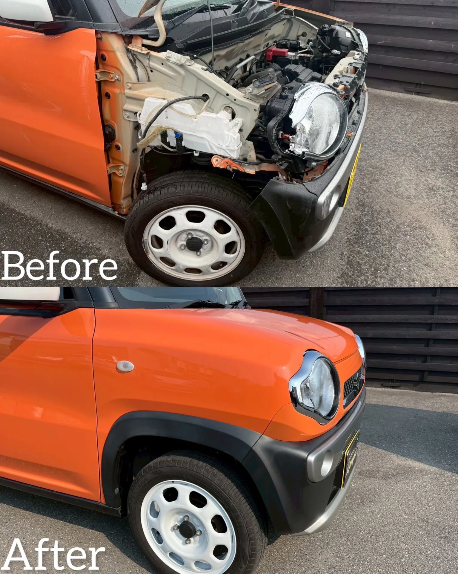 ハスラー　スズキ　事故　交換　修理　鈑金塗装　取付　磨き　保険　河内長野　狭山　富田林　南大阪　自社整備工場　Nプロジェクト