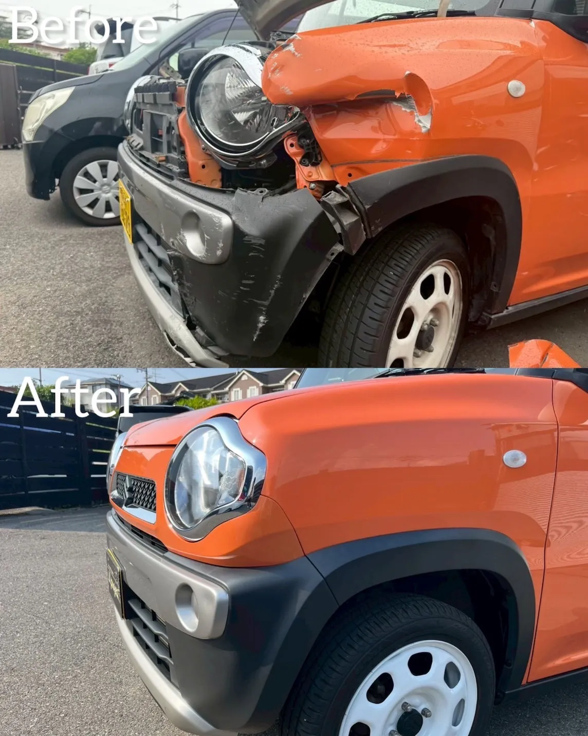 ハスラー　スズキ　事故　交換　修理　鈑金塗装　取付　磨き　保険　河内長野　狭山　富田林　南大阪　自社整備工場　Nプロジェクト