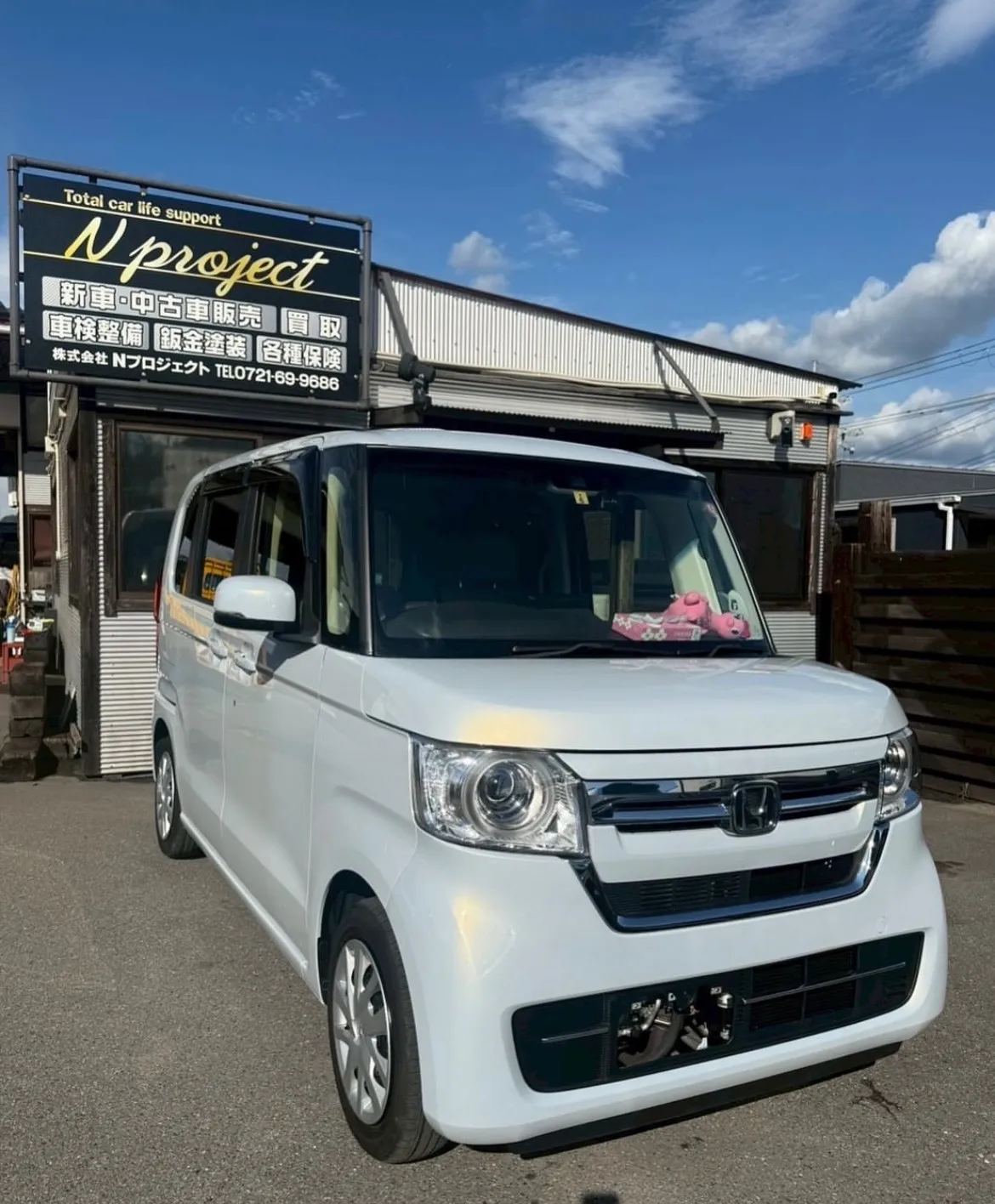 NBOX  ホンダ　人気車　事故　修理　保険　整備　交換　取付　河内長野　狭山　富田林　南大阪　自社整備工場　Nプロジェクト