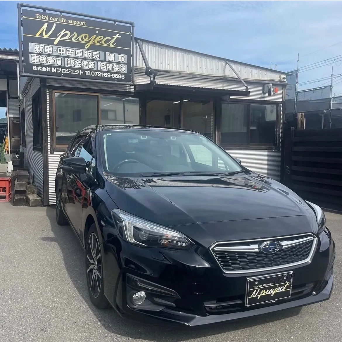 インプレッサ　スバル　鈑金塗装　事故　修理　交換　点検　整備　保険　ガリ傷　凹み　河内長野　狭山　富田林　南大阪　自社整備工場　Nプロジェクト