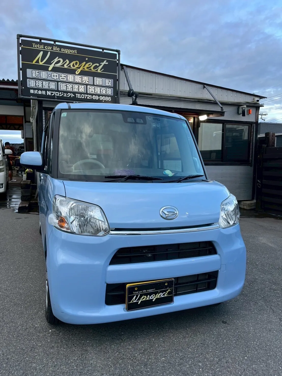 タント　事故　修理　鈑金塗装　交換　凹み　ガリ傷　保険　河内長野　狭山　富田林　自社整備工場　Nプロジェクト