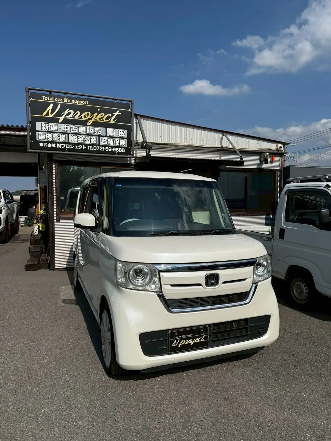 NBOX  ホンダ　人気車　事故　修理　保険　整備　交換　取付　河内長野　狭山　富田林　南大阪　自社整備工場　Nプロジェクト