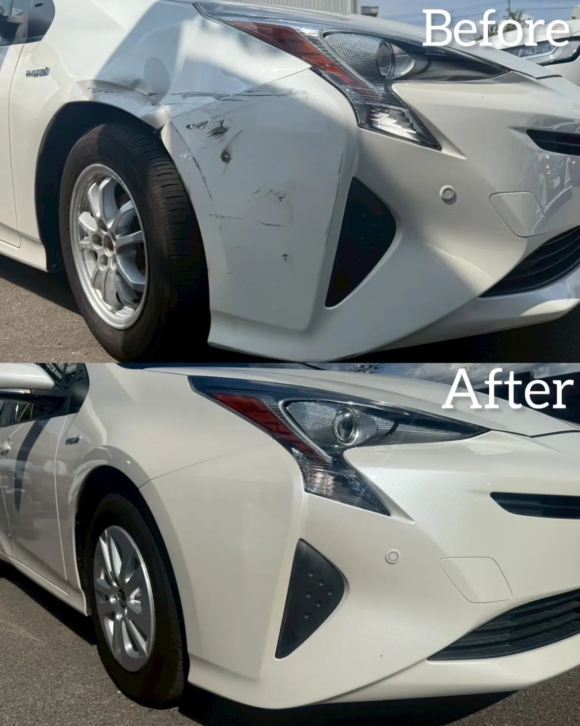 プリウス　TOYOTA  人気車　事故　修理　鈑金　塗装　交換　凹み　ガリ傷　河内長野　狭山　富田林　南大阪　自社整備工場　Nプロジェクト
