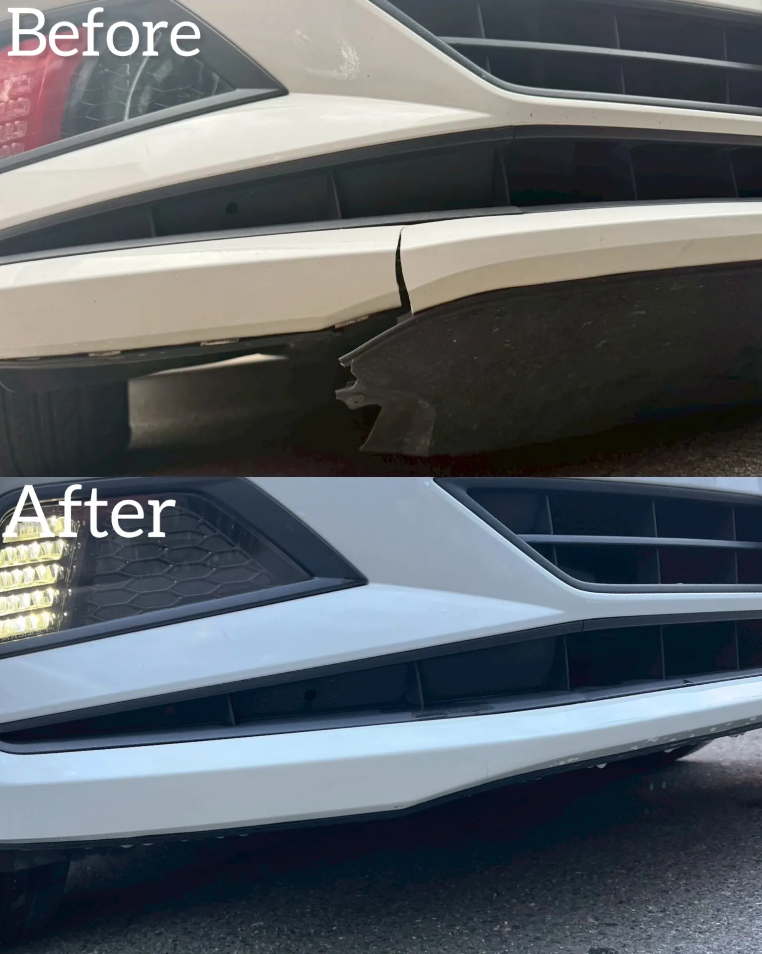 ポロ　フロントバンパー　ガリ傷　凹み　割れ　事故　交換　修理　鈑金塗装　整備　点検　車検　河内長野　狭山　富田林　南大阪　自社整備工場　Nプロジェクト