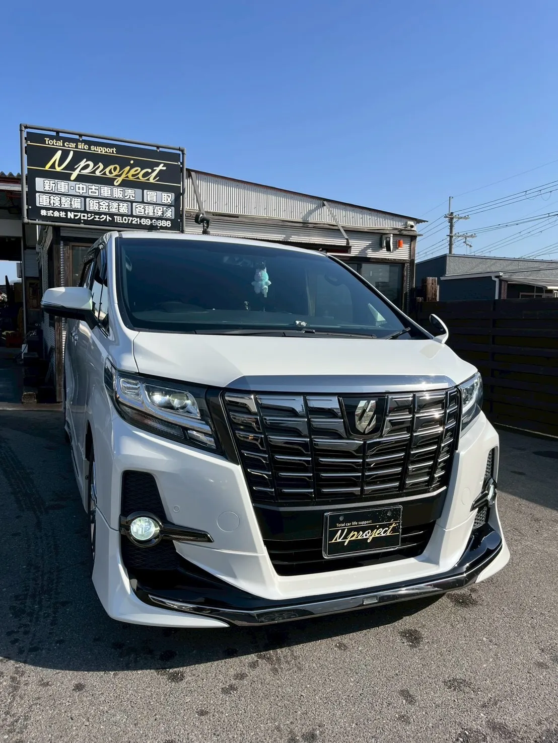 アルファード　TOYOTA   人気車　鈑金塗装　磨き　事故　修理　交換　保険　河内長野　富田林　狭山　南大阪　自社整備工場　Nプロジェクト　