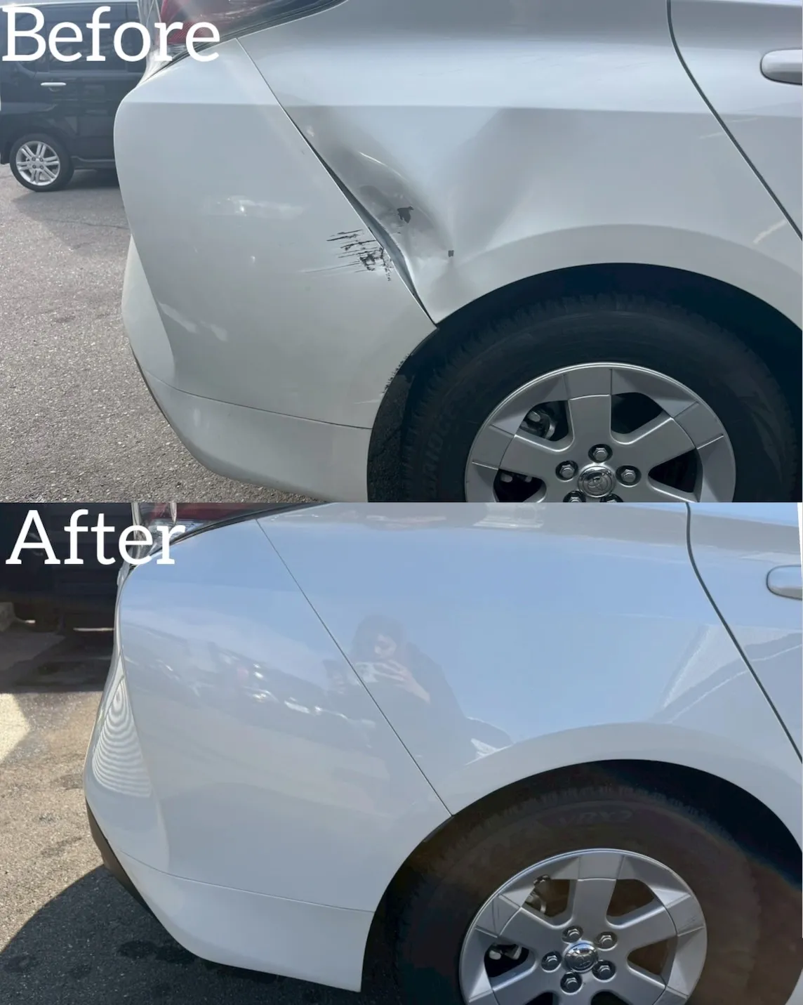 プリウス　TOYOTA  人気車　事故　修理　鈑金　塗装　交換　凹み　ガリ傷　河内長野　狭山　富田林　南大阪　自社整備工場　Nプロジェクト