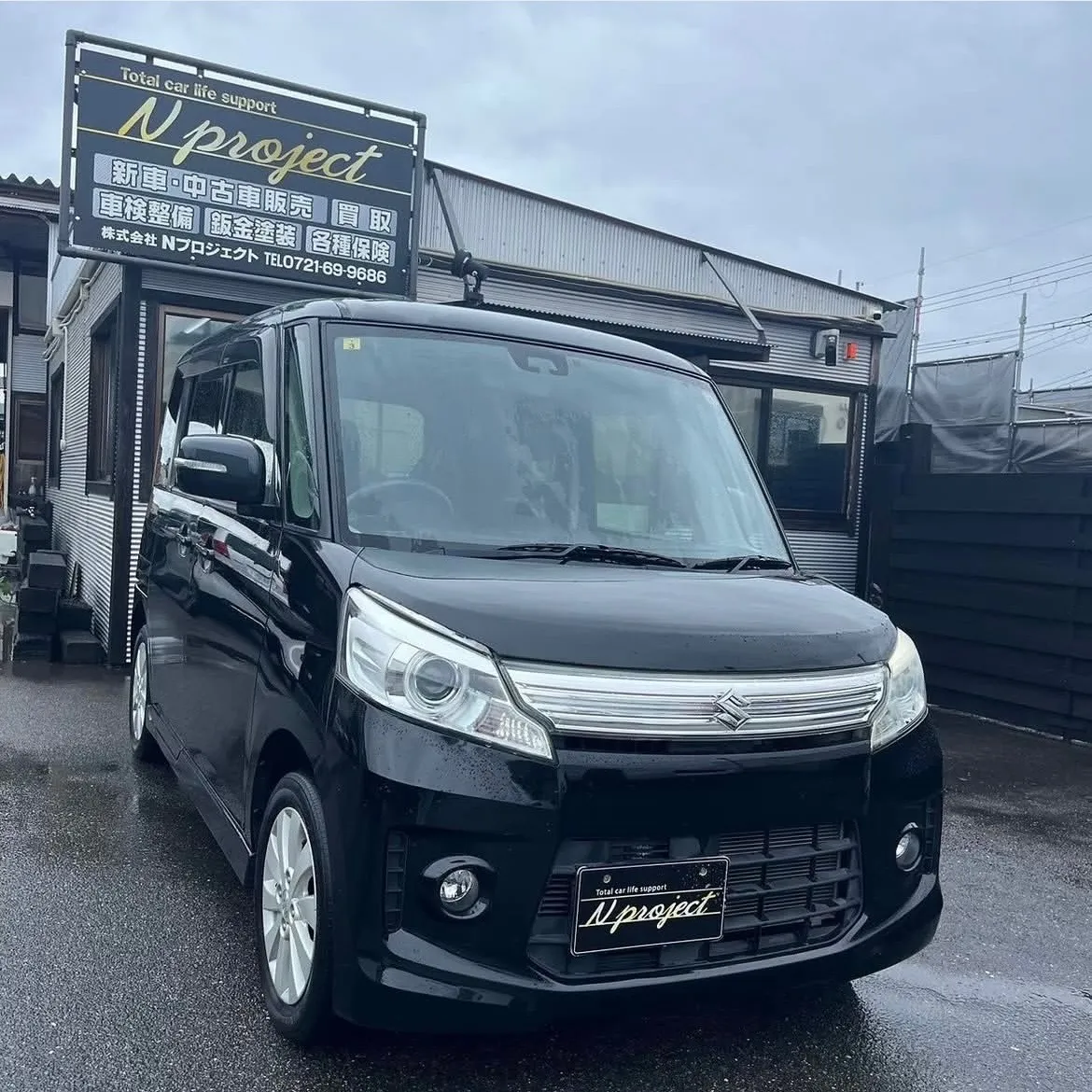 スペーシア　スズキ　鈑金　塗装　交換　修理　事故　点検　整備　保険　河内長野　狭山　富田林　南大阪　自社整備工場　Nプロジェクト