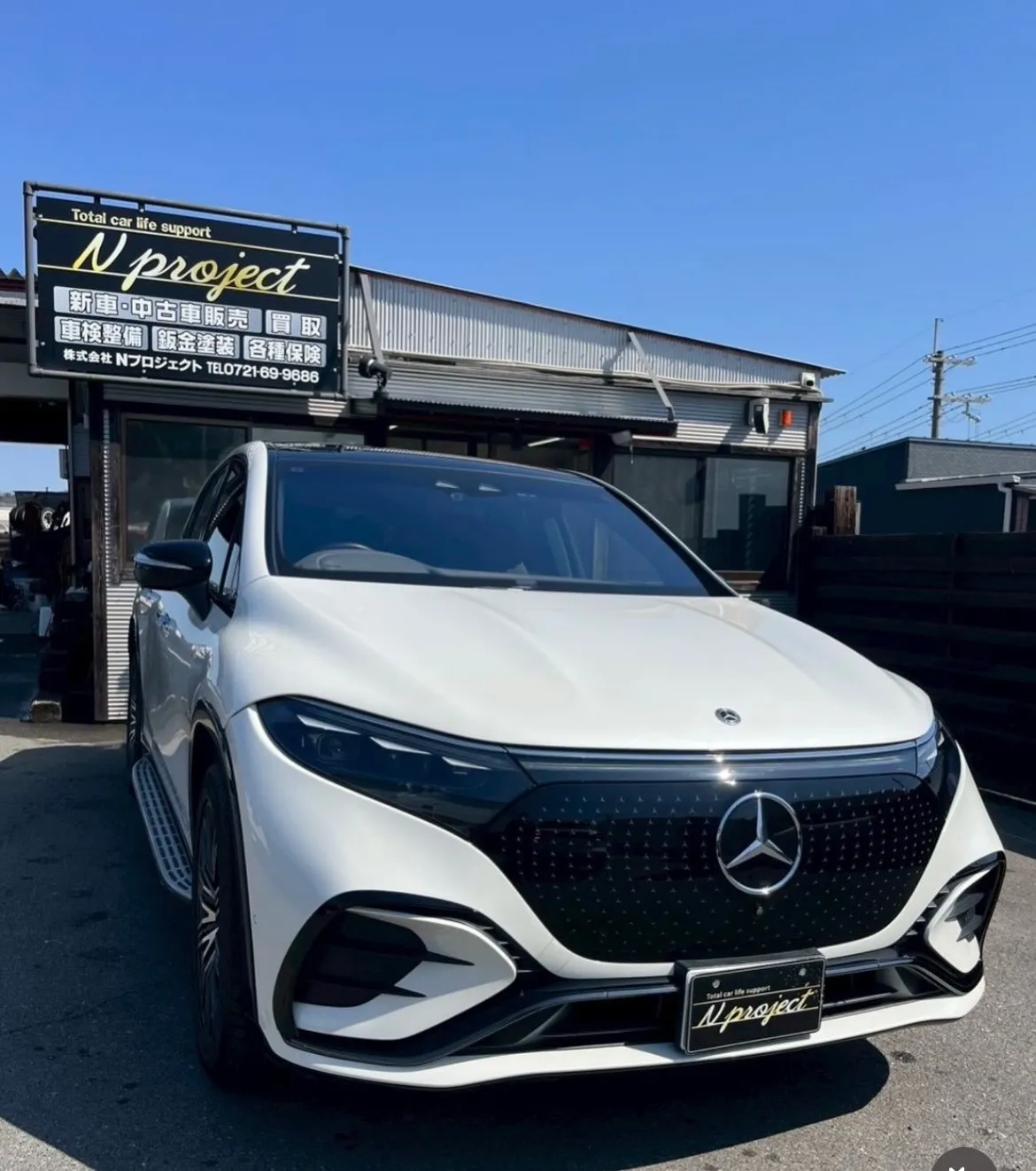 ベンツ　ガリ傷　凹み　事故　修理　鈑金塗装　交換　磨き　保険　河内長野　狭山　富田林　南大阪　自社整備工場　Nプロジェクト